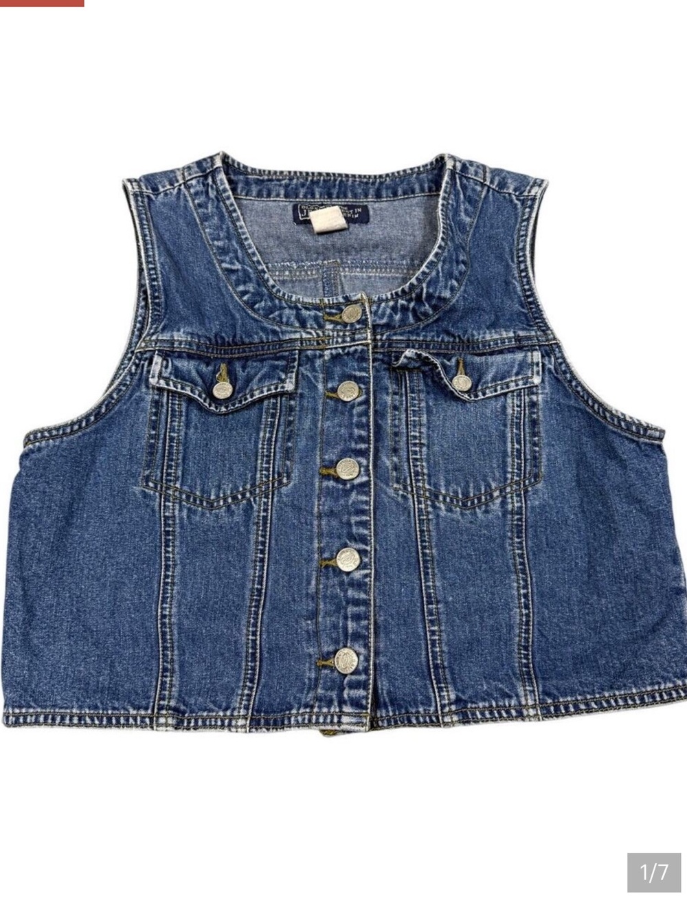 Y2K Old Navy Womens Size M Cropped Denim Vest